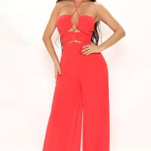 Red, Fashion Nova Jumpsuit